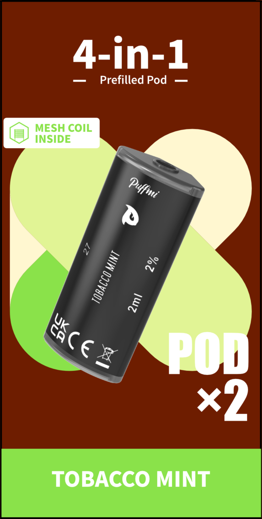 Puffmi 2in1 pods - Tobacco Mint 2x