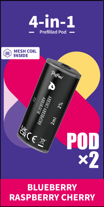 Puffmi 2in1 pods - Blueberry Raspberry Cherry 2x