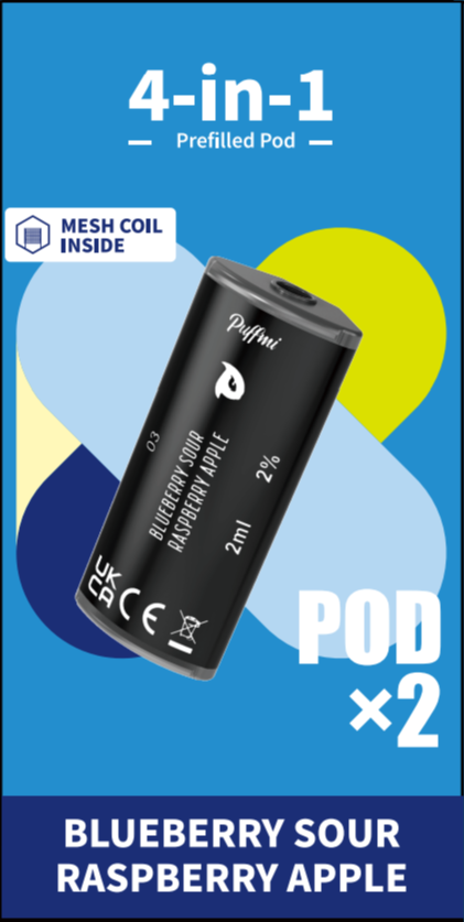 Puffmi 2in1 pods - Blueberry Sour Raspberry Apple 2x