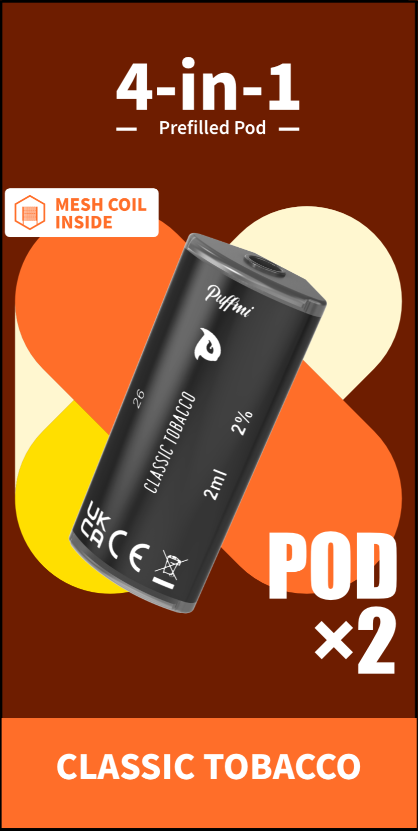 Puffmi 2in1 pods - Classic Tobacco 2x