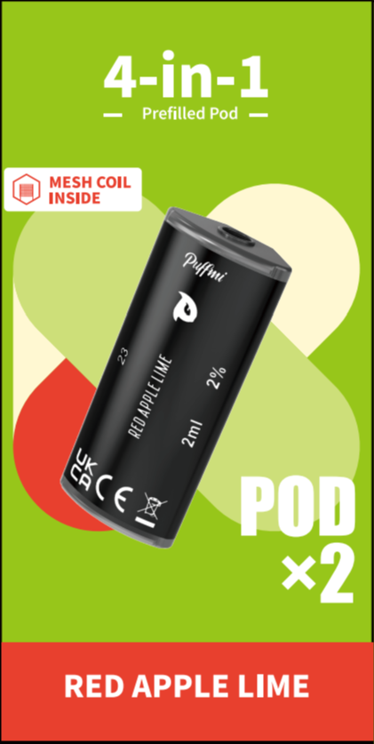 Puffmi 2in1 pods - Red Apple Lime 2x