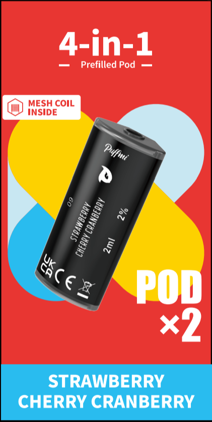 Puffmi 2in1 pods - Strawberry Cherry Cranberry 2x